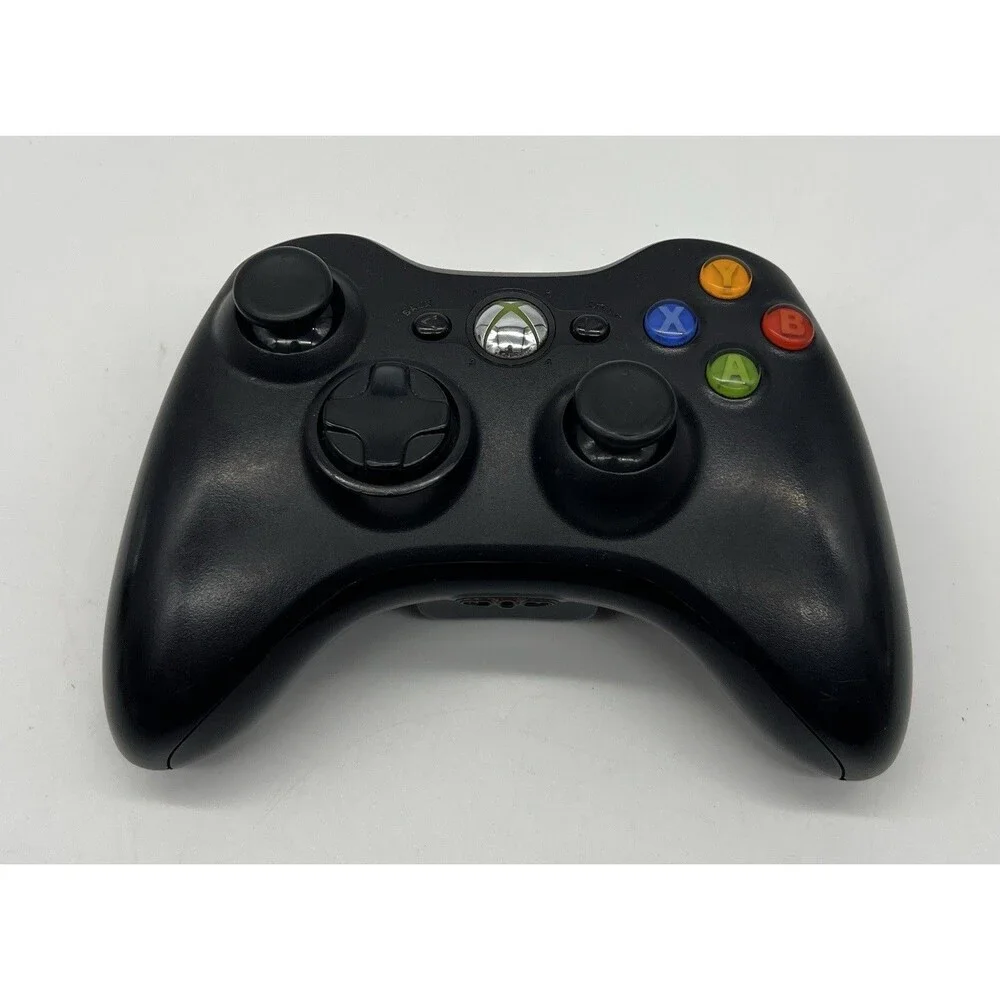 Microsoft Xbox 360 Wireless Controller Black 1460 Tested Working